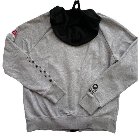 Reebok UFC Women's XL Grey UFAN Full-zip Hoodie Casual Sports Lounge - Picture 2 of 7